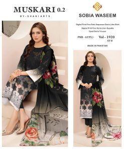 Midnight Bloom – Doria Lilen Embroidered 3-Piece Suit