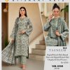 Sage Serenity – Digital Printed Slub Dhanak 3-Piece Suit