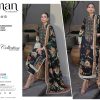 Midnight Bloom – Dhanak Embroidered 3-Piece Suit