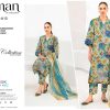 Azure Bloom – Dhanak Embroidered 3-Piece Suit