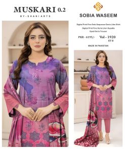 Lavender Grace – Doria Lilen Embroidered 3-Piece Suit