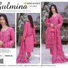 Rose Pink Embroidered Lawn Suit – Bana Doria Shirt, Voil Dupatta & Dyed Cotton Trouser