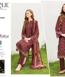 Maroon Muse – Dhanak Embroidered 3-Piece Winter Suit