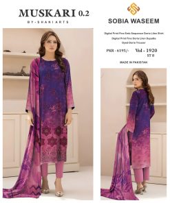 Amethyst Grace – Doria Linen Embroidered 3-Piece Suit
