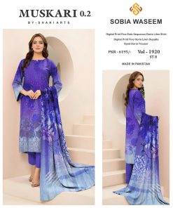 Royal Iris – Doria Linen Embroidered 3-Piece Suit