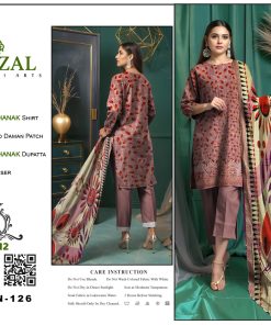 Rustic Charm – Dhanak Suit with Embroidered Daman Patch