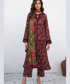 Elegant Printed Lawn 3-Piece Suit – Timeless Style & Comfort