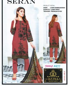 Luxury Lawn 3-Piece Suit With Lawn Dupatta