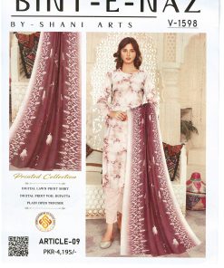 Premium Quality Soft Lawn 3-Piece Suit – Mother Collection