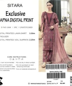 Exclusive Sitara Sapna Digital Print – 3 Piece Unstitched Suit