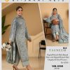 Mint Whisper – Digital Printed Slub Dhanak 3-Piece Suit