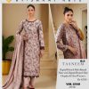 Blush Harmony – Digital Printed Slub Dhanak 3-Piece Suit