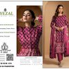 Digital Printed Dhanak 3-Piece Suit with Embroidered Daman Patch – Magenta Bloom Charm