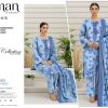 Azure Frost – Dhanak Embroidered 3-Piece Suit