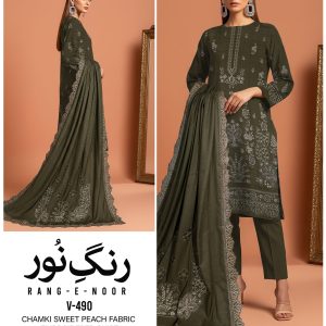 Chamki Sweet Peach 3-Piece Suit – Olive Majesty