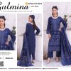 Embroidered Lawn Suit in Midnight Blue with Dupatta