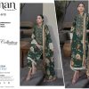 Emerald Elegance – Dhanak Embroidered 3-Piece Suit