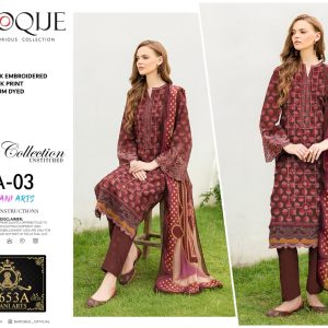 Maroon Muse – Dhanak Embroidered 3-Piece Winter Suit