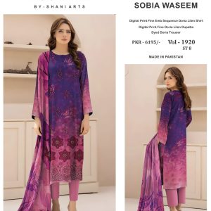 Amethyst Grace – Doria Linen Embroidered 3-Piece Suit