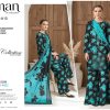 Aqua Noir – Dhanak Embroidered 3-Piece Suit