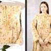 Premium Quality 3-Piece Printed Lawn Suit With Lawn Dupatta