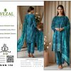 Azure Grace – Dhanak Suit with Embroidered Daman Patch