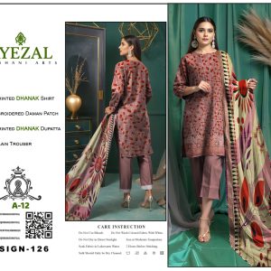 Rustic Charm – Dhanak Suit with Embroidered Daman Patch