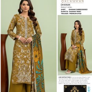 Mustard – Dhanak Embroidered 3-Piece Winter Suit