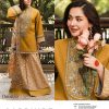 Winter 3-Piece Suit – Mustard Gold with Embroidered Shirt & Printed Dupatta